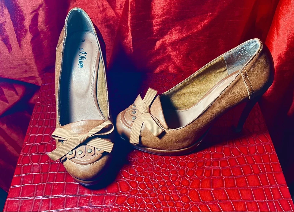 Zapatos de tacón S. Oliver marrón - talla 38/7,5 Foto 1 de 4