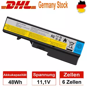 G560 Akku für Lenovo G460 G565 G570 G575 G780 L09L6Y02 LO9S6Y02 L09M6Y02 48Wh - Bild 1 von 11