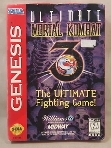 Ultimate Mortal Kombat 3 (SEGA Genesis) Authentic CARDBOARD BOX ONLY - Picture 1 of 7
