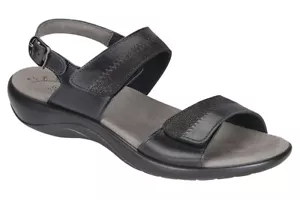 SAS Women's Shoes Nudu Sandal Midnight Black Many Sizes & Widths New In Box - Picture 1 of 3