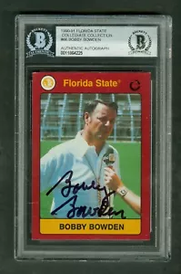Bobby Bowden 1991 Florida St Collegiate Collection #66 Beckett Encased Autograph - Picture 1 of 2