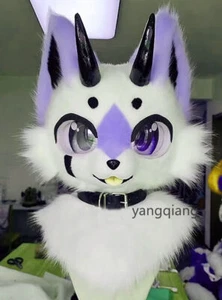 Fursuit Husky Fox Mascot (head + PAWS) Halloween Party Fur Cosplay 06# - Picture 1 of 13