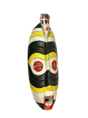 Grebo Mask African Warrior Wall Art Vintage Tribal Wood Face Sculpture-439 Foto 1 de 4