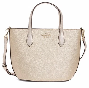 Kate Spade Neu mit Etikett Glimmer Gold Glitzer Leder Handtasche Umhängetasche - Bild 1 von 5
