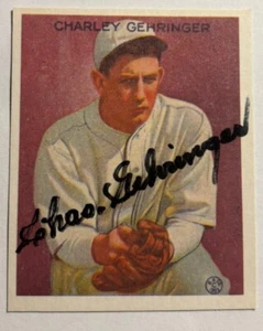 CHARLEY GEHRINGER autographed AUTO signed 1934 Goudey Reprint Baseball Card - Picture 1 of 2