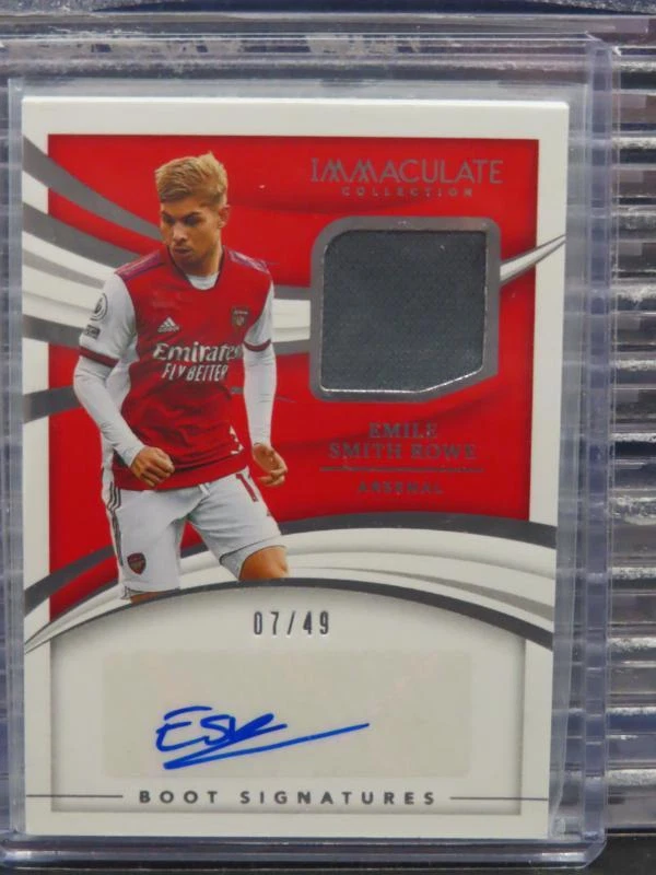 2021 Immaculate Emile Smith Rowe Match Worn Boot Autograph Auto #07/49