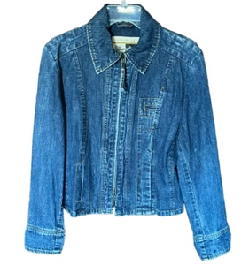 Wrangler Outerwear Women Jean Jacket ZipUp SZ M Full Zip Premium Quality Wear - Picture 1 of 9