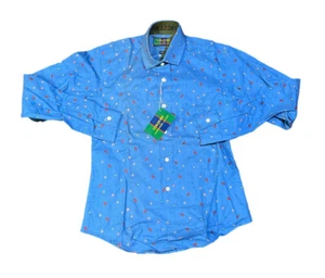 Camisa abotonada con etiquetas vintage colores de Alexander Julian niños niños talla 12 - Imagen 1 de 7