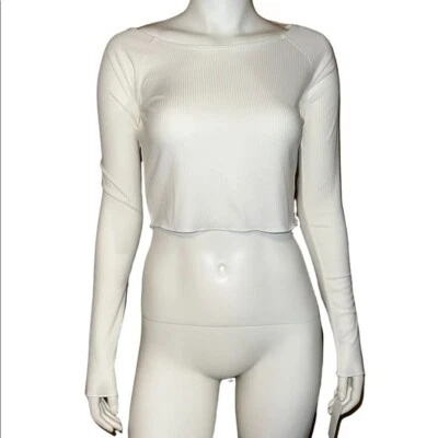 Camisa corta pijama acanalada blanca Jenni by Jennifer Moore pequeña nueva con etiquetas Foto 1 de 4