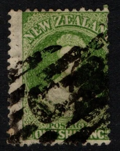 New Zealand 1864 Queen Victoria 1/- One Shilling Chalon perf 12½ SG125 Used - Picture 1 of 1