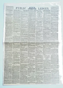 CIVIL WAR NEWSPAPER – CAPTURE OF FT. DONELSON – PUBLIC LEDGER PHILA FEB 18 1862 - Picture 1 of 6