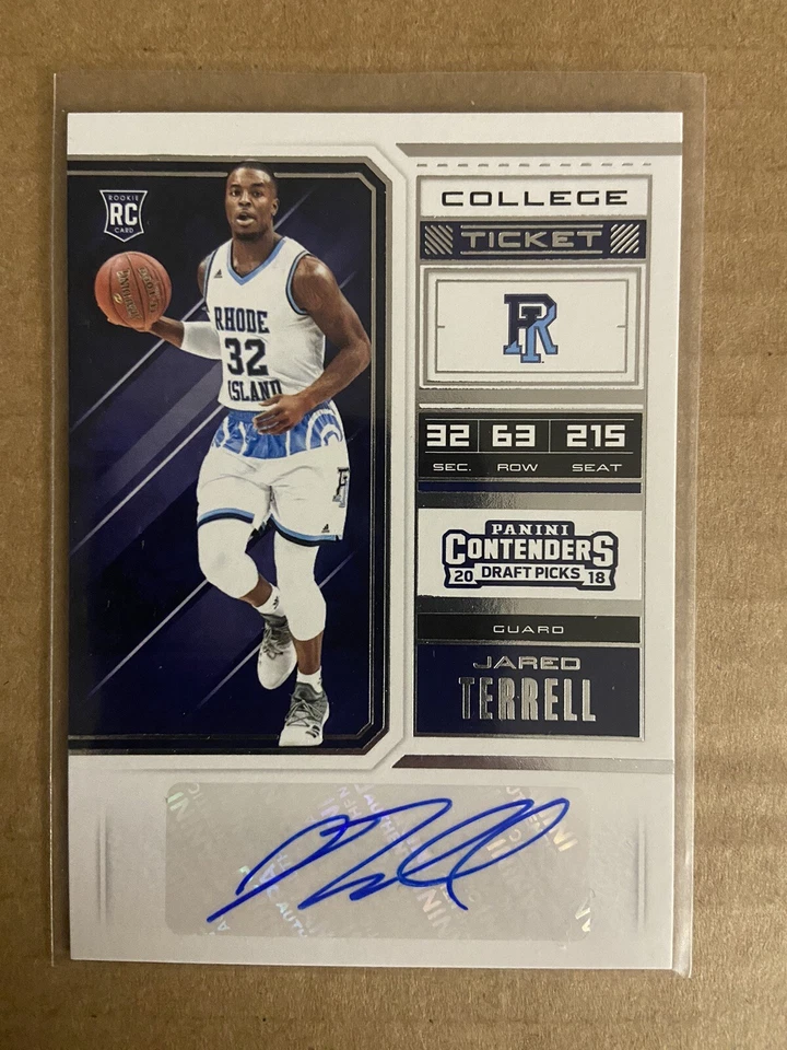 2018 Panini Contenders Draft Picks College Ticket Jared Terrell Rookie Auto RC - Image 1 of 2