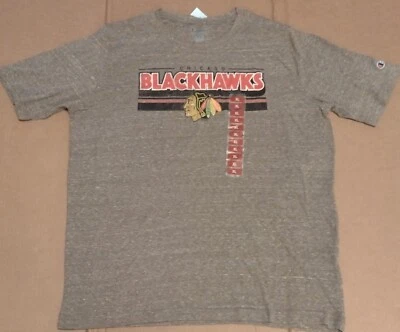 Camiseta gris jaspeado Chicago Blackhawks nueva con etiquetas por talla Champion. XL Foto 1 de 4