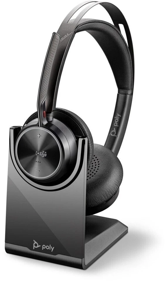 Plantronics Poly Voyager Focus 2 UC, MS Teams, Stereo-Headset, Ladestation, ANC. - Bild 1 von 3