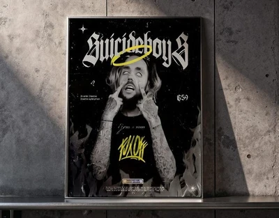 $uicideboys Poster Print – Hip Hop Rap Artist, Dark Aesthetic Music Wall Art - Image 1 of 4
