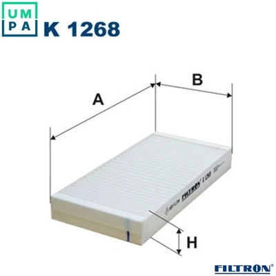 FILTER CABIN AIR K 1268 FOR CHRYSLER PT/CRUISER/Combi/Van/Convertible 2.1L 4cyl - Image 1 of 4