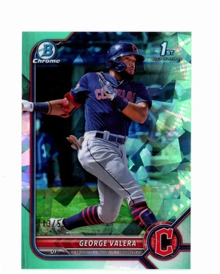 2022 Bowman Sapphire George Valera Sapphire Aqua /55 Guardians - Image 1 of 2