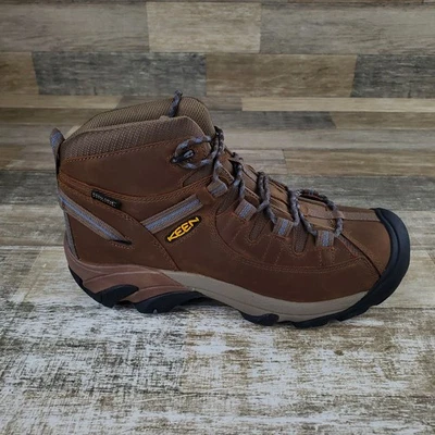 Keen Targhee II Damen-Wanderschuhe Größe 9,5 schieferschwarz Feuerstein wasserdicht - Bild 1 von 4