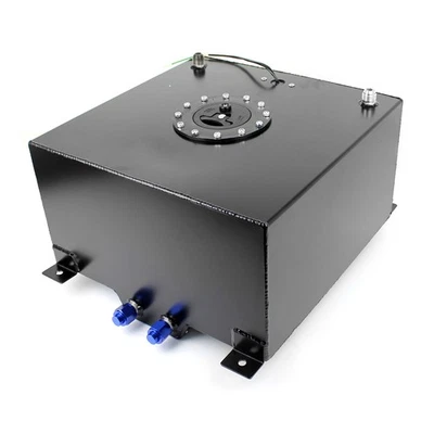 10 Gallon / 40 Litre Lightweight Black Aluminum Fuel Cell w/ Sender - Image 1 of 4