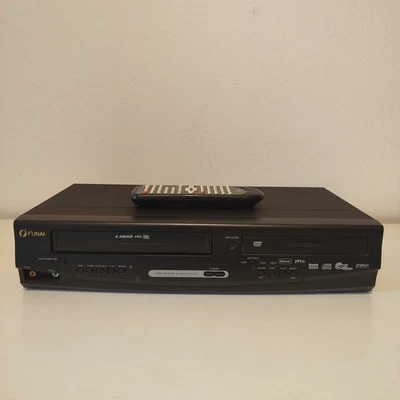 Funai D8C-M1000DB Videoregistratore VHS Hi-Fi Stereo 6 Testine + Tele Originale - Immagine 1 di 4