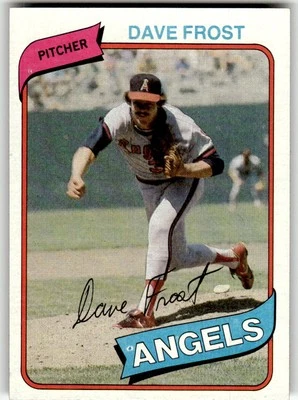 1980 Topps #423 Dave Frost California Angels Baseball - Image 1 of 2