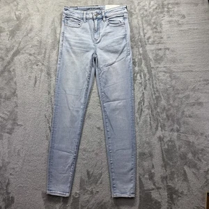 American Eagle Jeans Womens 6 28W Light Wash Hi-Rise Jegging Next Level Stretch - Picture 1 of 11