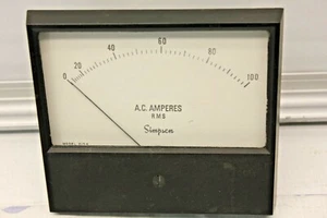 SIMPSON 2154 AC AMPERES RMS 0-100 - Picture 1 of 2