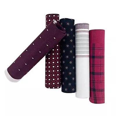 Paquete de 5 Pañuelos Para Hombre Algodón Lujo Plata Caja de Regalo Set, 40x40cm Diseño Elegante Foto 1 de 4