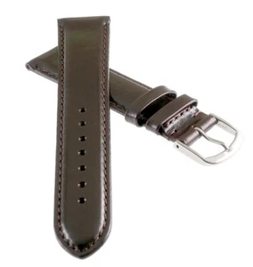 Feines englisches Bridle-Leder Uhrenarmband Modell Cambridge mocca 21 mm - Picture 1 of 3