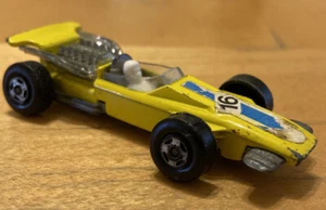 Vintage Matchbox Loose Car 1970 Lesney Series No. 34 Formula 1 One Yellow Rare + - Picture 1 of 8