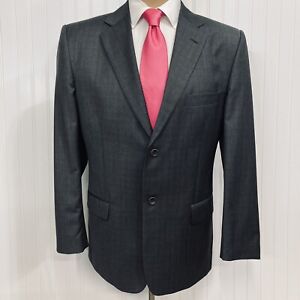 ZINO Sport Coat Mens 40 Blazer Silver Gray Wool Made in Italy Suit Jacket 40R