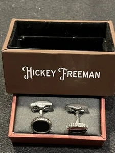 BRAND NEW $75 RETAIL HICKEY FREEMAN SUIT CUFFS CUFF LINKS IN BOX AUTHENTIC - Picture 1 of 16