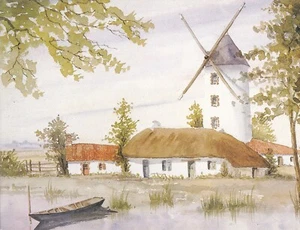 Carte postale 10x15cm postcard Scènes et Types de Vendée aquarelle marches seuil - Imagen 1 de 1
