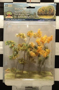 JTT SCENERY 95624 WOODS EDGE TREES - FALL MIXED 4" - 5 1/2" O-SCALE 5/PK - Picture 1 of 1
