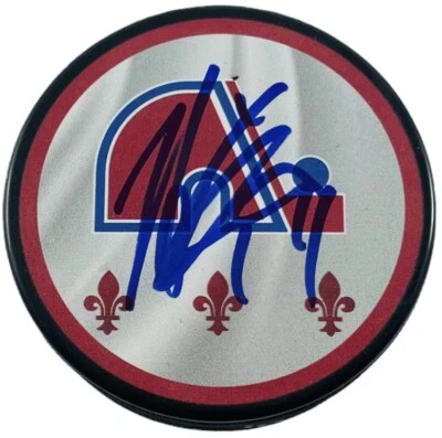 NAZEM KADRI FIRMADO COLORADO AVALANCHA REVERSO DISCO RETRO + CERTIFICADO DE AUTENTICIDAD JSA Foto 1 de 2
