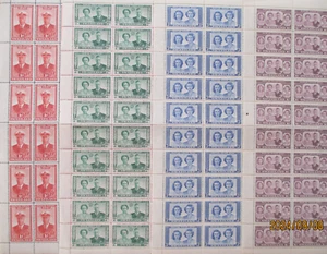 SWAZILAND - 1947 ROYAL VISIT - SG42-45 COMPLETE SHEETS SET ~ MNH - Picture 1 of 9