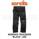 Scruffs Men's Worker Workwear Trousers Black Size 28S - T54813