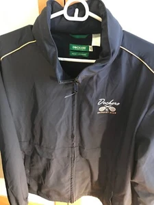 Dockers Racquet Club Anorak Jacket Navy Size M Hood Stores in collar Never Worn - Picture 1 of 15