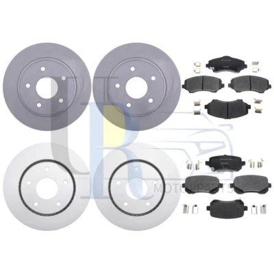 Подходит для Chrysler Town & Country 2008 2009 комплект передних задних роторов с покрытием керамические колодки - Изображение 1 из 4