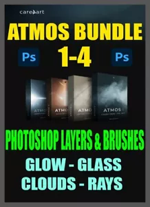 ATMOS bundle PHOTOSHOP layers brushes CLOUDS glass FOG mist RAYS smoke EFFECTS - Picture 1 of 8