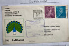 1963 New Delhi Inde premier vol couverture courrier aérien FFC vers Francfort Allemagne