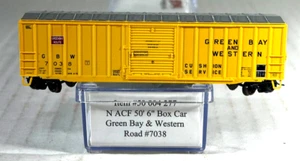 ATLAS TRAINMAN N SCALE 50' 6" BOX CAR GREEN BAY & WESTERN 50004277 - Picture 1 of 3