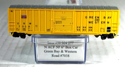 ATLAS TRAINMAN N SCALE 50' 6" BOX CAR GREEN BAY & WESTERN 50004277 - Image 1 of 3