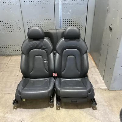 2014-2016 Audi S5 Front And Rear Seat Set Black N5w Convertible Sport OEM Part - Imagem 1 de 4