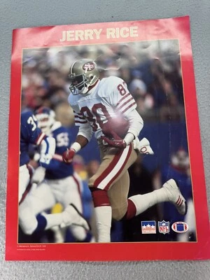 Vintage Starline NFL Football Jerry Rice San Francisco 49ers Poster 1988 - Image 1 of 4