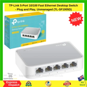 TP-Link 5 Port Hubs 10/100Mbps Network Ethernet Switch Desktop Switch TL-SF1005D - Picture 1 of 7