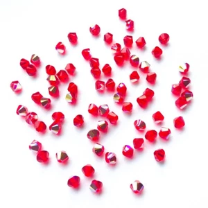 (24) 4 mm Swarovski Kristall Bicones - Light Siam AB - Bild 1 von 1