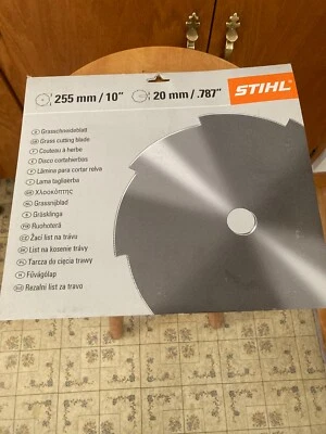 New Stihl Grass Cutting Blade Part 4000 713 3802 255mm/10" Arbor 20mm/0.787" - Image 1 of 3