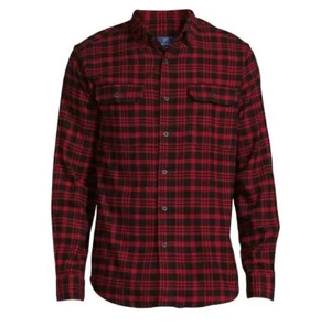 Camisa de franela de corte relajado George para hombre. Talla S 34-36 Rojo Cuadros Nuevo Con Etiquetas - Imagen 1 de 2