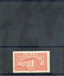 ICELAND Sc 146(MI 116)*VF LH 1925 20A RED, EXTRA DARK GUM STRIPE AT END, $150 - Picture 1 of 1
